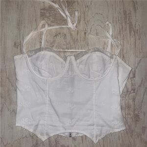 white corset top